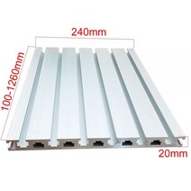 T 슬롯 알루미늄 프로파일 20240 100mm 300mm 500mm 1000mm 1200mm 길이 20x240mm 조각 기계 패널 CNC 부품 DIY 3D 프린터, 200mm Length, 200mm Length