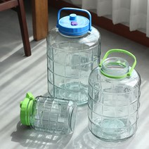 담금주 매실청 매실주 통 청담는 대형 유리 병 담근주 육수 3L 8L, 5L