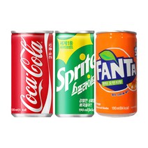 코카콜라&환타오렌지&스프라이트190ml X 각10개(총30개) 업소용/콜라/사이다/탄산음료/과즙탄산/미니/소캔/음료수