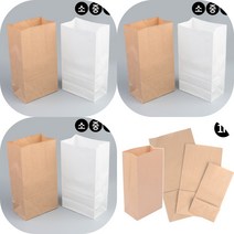 마트498 무지 각대봉투 호두과자봉투 소봉투 튀김봉투 답례 명절 페이퍼백 종이봉투 팝콘봉투 헌금봉투, 대 - 화이트