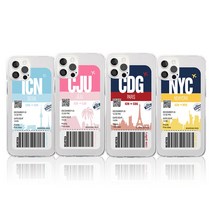 휴대폰케이스 갤럭시케이스 클리어케이스 여행케이스 여행티켓 투명케이스 젤리케이스