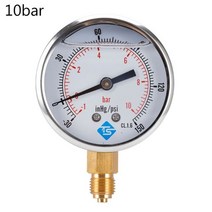 매니폴드 게이지 압력 게이지 매니폴드 압력계 14 bsp 바닥 복합 진공 글리세린 충전 68mm -1+10 bar amp -30-150인치psi, -1-10바