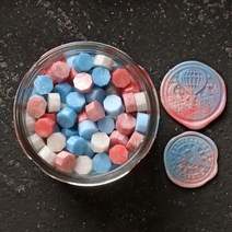 실링왁스 세트 인장 스탬프 30 빈티지 인감 믹스 컬러 비즈 마카롱 팔각형 봉투 결혼식 초대장 DIY 용품, 10.A010