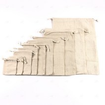 린넨 무지 주머니 면 파우치 친환경 포켓 커피 편백 방향제 향기 천연비누 포장 조리개 27x32cm