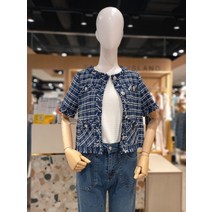 플라스틱아일랜드 트위드 반팔 자켓 PN2WJ981