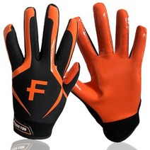 주니어 골키퍼 장갑 축구 유소년 논슬립 전문 청소년 미국 축구 장갑 수신기 골키퍼 승마 소녀 5-14 세 드, 01 Orange_03 L