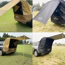 차량용 도킹텐트 차박텐트 차크닉 도킹 트렁크 텐트, 도킹텐트 (B1)브라운 폴대없음