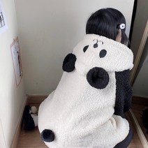 YY겨울 커플 뽀글이 판다 캐릭터 후드집업
