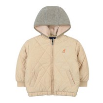 캉골키즈 [캉골키즈]후드 포인트 퀄티드 점퍼 OD 0004 베이지