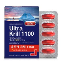 노블 GRAS 크릴오일 남극크릴오일 인지질 ncs 오메가 3 6 9 EPA DHA 아스타잔틴 항산화 혈관청소 체지방 뱃살 내장지방 혈관에좋은 영양제, 1통, 33g