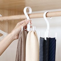 넥타이 벨트 옷 스카프 모자걸이 다용도 회전 J 행거, 없음
