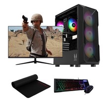 배틀그라운드 오버워치 피파4 롤 게이밍 조립 PC 컴퓨터 데스크탑 인텔 16GB RTX2060 바로사용, 02. 7세대 에디션, 2. 24인치 세트