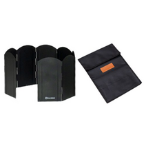 다니고 캠핑 분체도장 8단 접이식 버너 바람막이 B125 소형 + 전용 파우치, 3개, 블랙