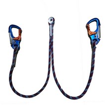 서핑 Via Ferrata 랜야드 이지 라이더 브레이드 프루식 코드 루프 30 KN 클라이밍 카라비너 포함 눈 대 봉제 22kn, Type 1 No O Lock