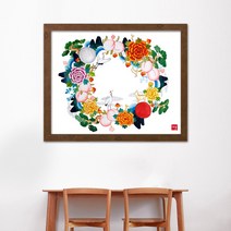 나봄갤러리 십장생리스 액자, 4.내츄럴 브라운 액자