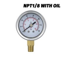 디지털 게이지 버니어 캘리퍼스 켈리퍼스 압력 측정기 정밀 나사 연결 스테인레스 스틸 구리 조인트 넥 인터페이스 직경-119, 0-6bar+01