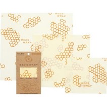 Bees Wrap 아이스박스 캠핑쿨러 Honeycomb Print Wraps Set of 3, None
