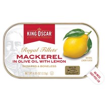 킹 오스카 Royal Fillets Mackerel In Olive Oil With Lemon 4.05 oz 115 g