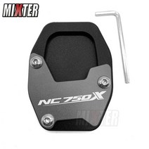 오토바이 액세서리 플랫 풋 사이드 스탠드 확장 플레이트 킥 스탠드 발 확대기 honda nc750x nc750 x 2021 2022 nc 750 x, 티탄, 1개