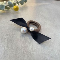 다해 컷트리본 진주 포인트 펄 머리끈