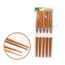 대나무 젓가락 5P 25cm 민자 홈파임 나무젓가락 주방 음식 나무 집기 요리 용 식기, (아무거나 빨리)