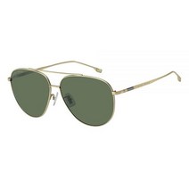 Hugo Boss 남성용 1296/F/S 에비에이터 선글라스 매트 루테늄/편광 그레이휴고보스, Matte Gold/Green