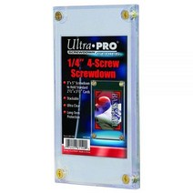 Ultra Pro 0.6cm(1/4인치) 스크루 다운 매입형 트레이딩 카드 홀더(포장은 다를 수 있음) 115532