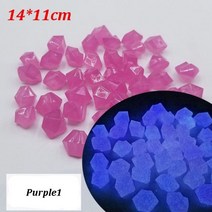 아크릴 어항 수조 50/100Pcs 광선 어두운 자갈 보도 정원 테라스 잔디 수족관 장식, 21 Purple1_01 50Pcs