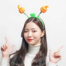 LED 럭셔리 호박머리띠 오렌지, 단품