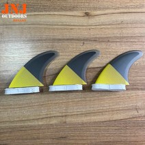 서핑 JNJ FCS II 유리 섬유 서핑 보드 G7 MF 대형 스러스터 핀, 01 yellow