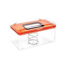 투명 다용도 가정용 마스크 케이스, 오렌지, 1개