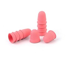 SOCEAN 미끄럼 정전기 방지 손가락 고무 골무 10P 핑거 코트 바느질 골무 손가락 고무장갑 보호 장갑 핑거 글로브 논슬립 뜨개질, 블루