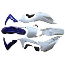 플라스틱 바디 페어링 커버 펜더 키트 오프로드 비포장 도로용 바이크 혼다 CRF110 2013, 04 Blue