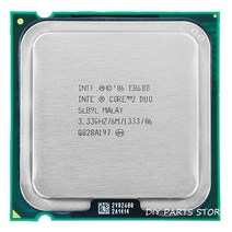 cpu 인텔 코어 2 듀오 E8600 소켓 LGA 775 CPU 프로세서 3.3Ghz 6M 1333GHz 소켓, 한개옵션0