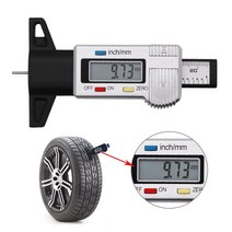 Digital 타이어마모게이지 타이어 깊이 게이지 두께 측정 홈 교환 수명측정, 실버, 1개