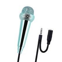 미니스튜디오 반사판 포토 배경지 K song 미니 휴대용 3.5mm 스테레오 스튜디오 마이크 KTV 가라오케 마이크 스마트 폰 노트북 PC 데스크탑 핸드 헬드 오디오, 파란색