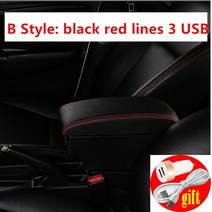 수입차부품 미니 쿠퍼 R50 F55 컨트리맨 팔걸이 박스 자동차 액세서리 스타일링, 06 B black red line