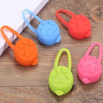 강아지 야광 LED 블링커 팬던트 실리콘 팬던트 야간산책, 하늘색