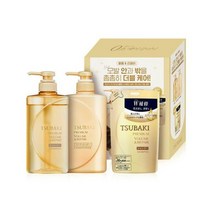 츠바키 프리미엄 볼륨 & 리페어 샴푸 컨디셔너 2종 세트(샴푸 리필 330ml )
