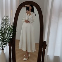 만삭사진원피스 만삭원피스 임산부드레스 오피스임부복 셀프웨딩 돌잔치 오간자리본포함