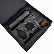 휴대용 수동 커피 그라인더 에스프레소 커피콩 스테인리스 스틸 버 수제 도구 최고의 선물, China, Set Packing-Black