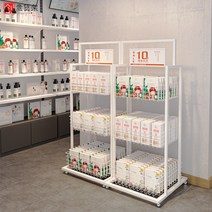 약국진열대 선반 업소용 이동식 화장품 판매대 간식, 상세이페이지 참고, 흰색[바퀴 포함] 55x55x140cm