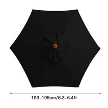 파치오 파라솔 비치 교체 캐노피 정원 파티오 우산 3 미터 정신 구조가없는 안티 uv, 검은 색