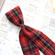 스카치체크리본 폭5cm 크리스마스트리장식리본