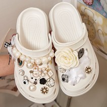 ANKRIC 신발 액세서리 동백 버클 샌들 버클 액세서리 작은 향기 꽃 액세서리