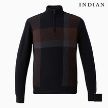 [INDIAN] 남성 체크 하프집업_MITBHVF9231