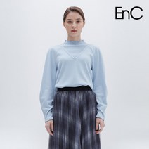 [이앤씨(ENC)] EnC 하이넥 배색 티셔츠 ENLW11332B