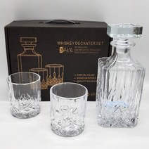 비얀 위스키 디켄터 750ml + 글라스 310ml 2p 세트, 1세트