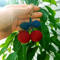 손이열일 [완제품]핸드메이드 손뜨개 상큼상큼 과일 키링 열쇠고리 백참