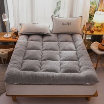 폭신폭신 사계절 양면 10cm 토퍼 매트리스 양털토퍼 사계절 캠핑토퍼 그레이